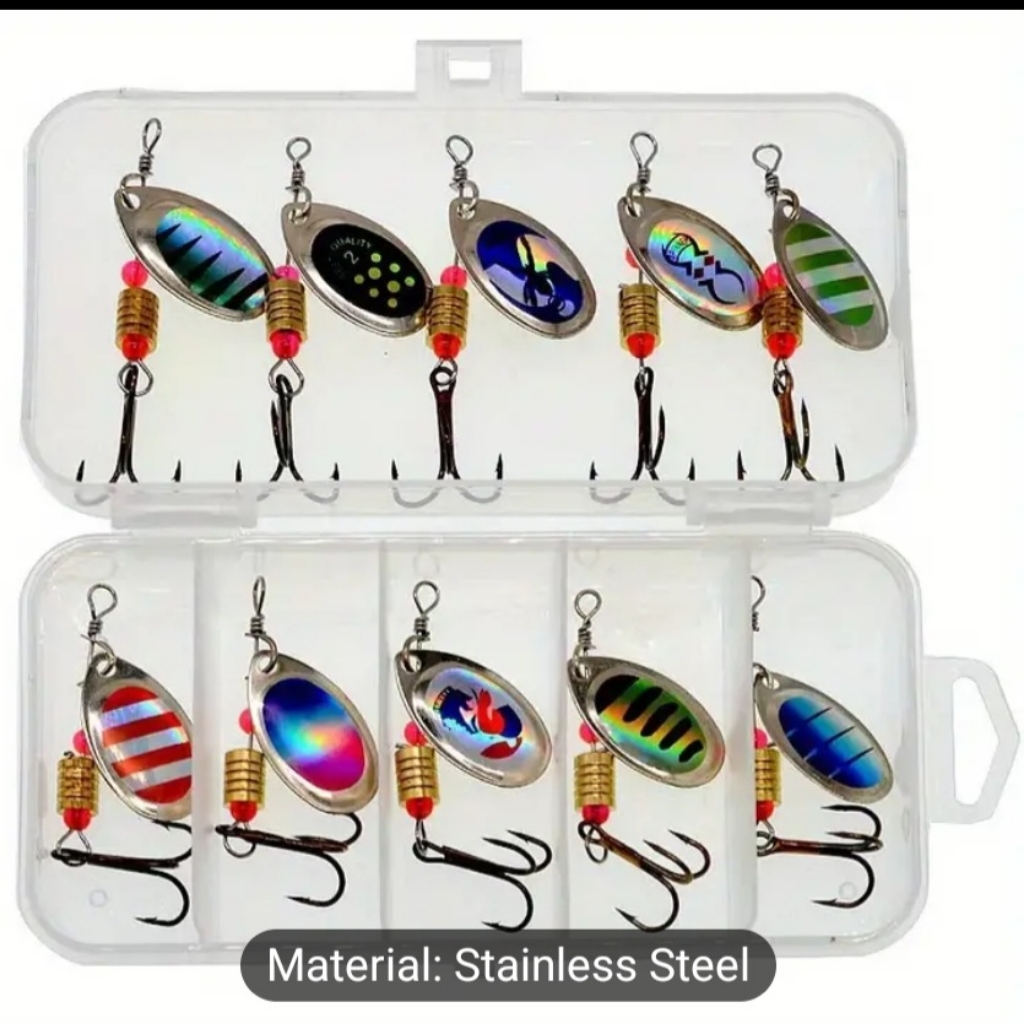 Fishing Lure Kit 10ppc Spinner Bait